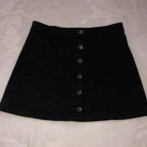 Black jean skirt